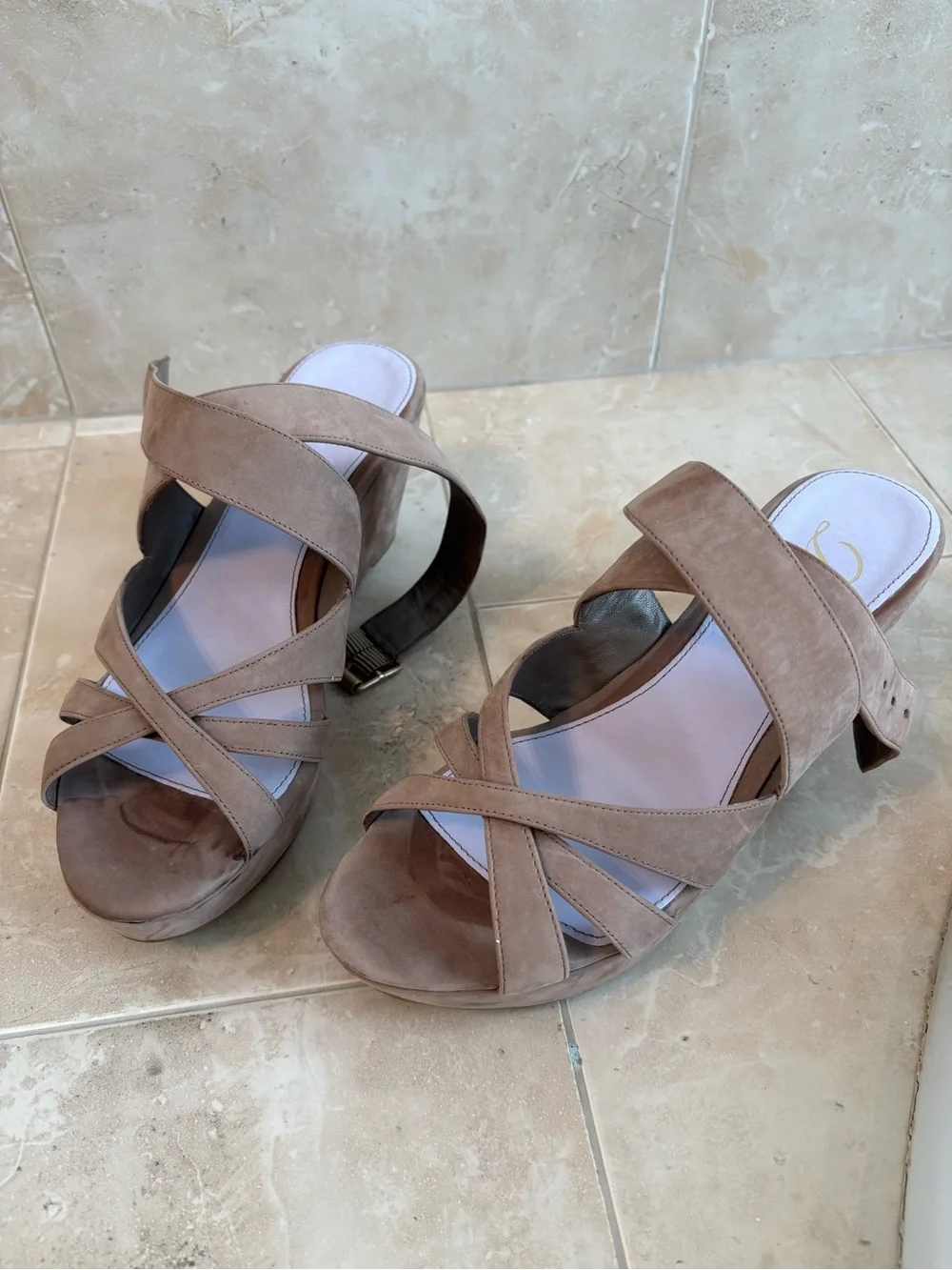 Delman suede sandal size 7 1/2